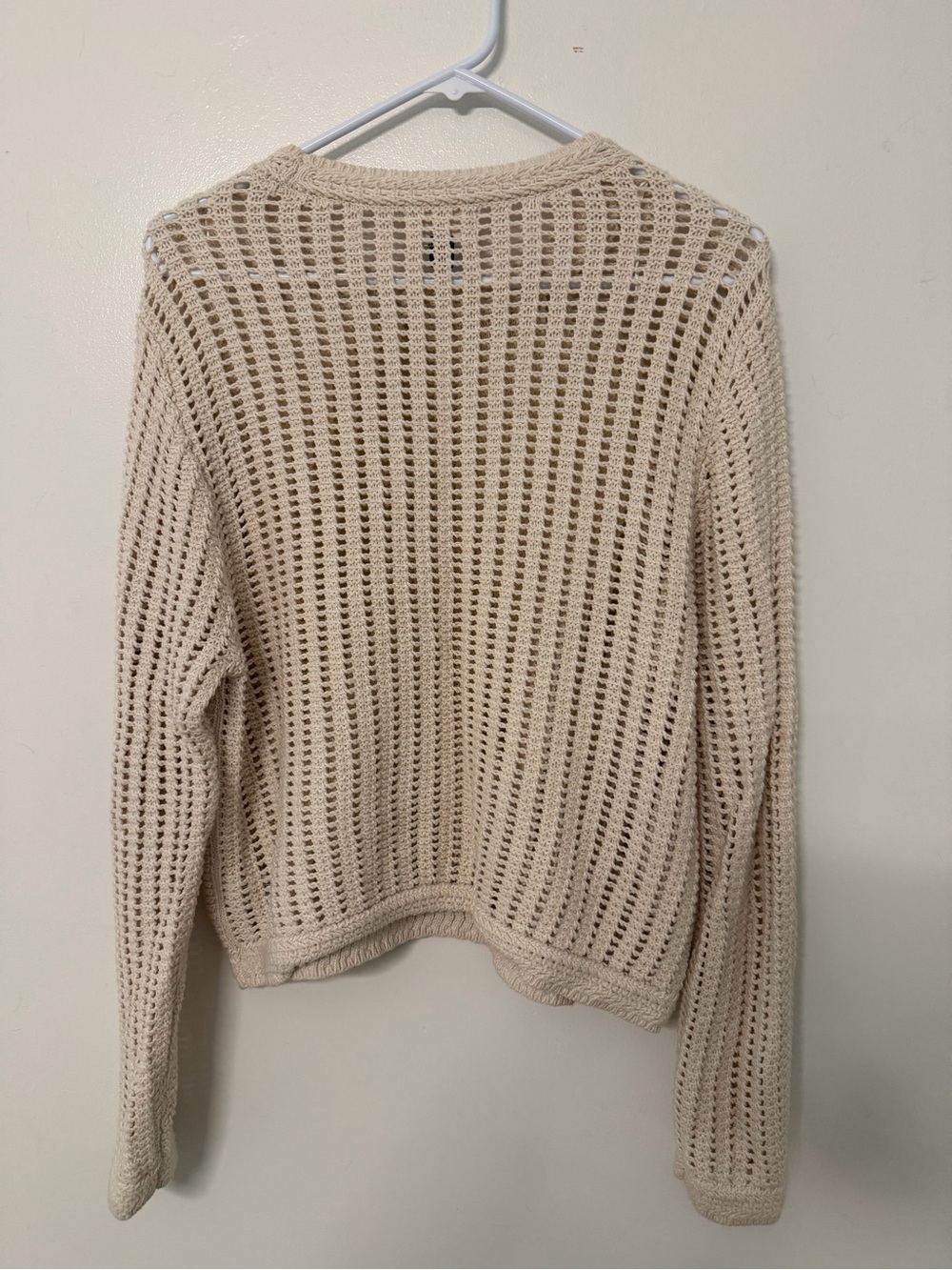 Universal Thread Cream Open-Knit Crew Sweater - Picture 3 of 3